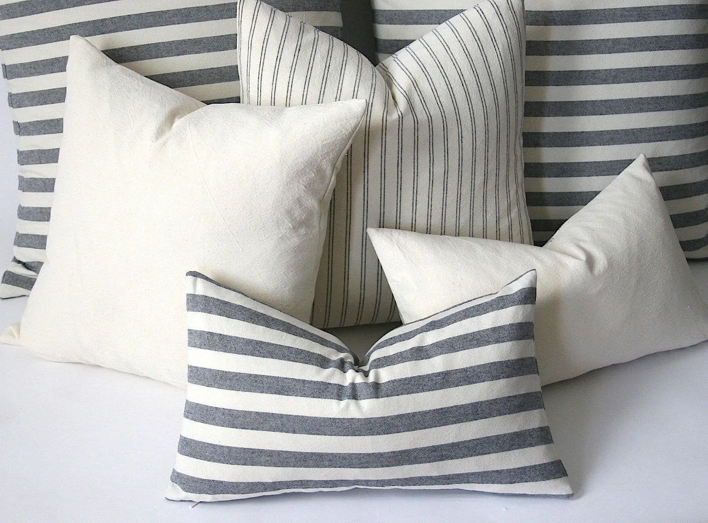 Farmhouse Pillows / Soft Vintage Wash Texture / 10 Sizes / Farmhouse Throw Pillow Cover