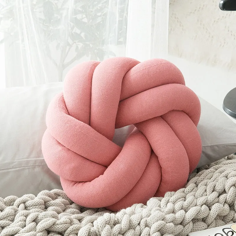 Flower Knot Soft Cotton Knit Pillows