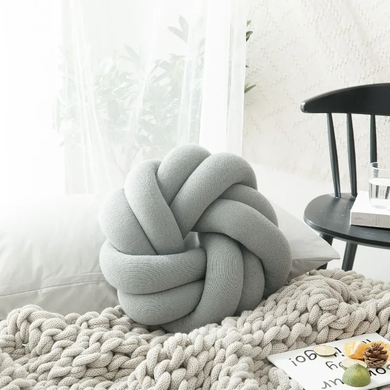 Flower Knot Soft Cotton Knit Pillows