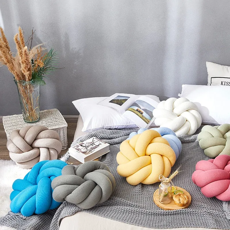 Flower Knot Soft Cotton Knit Pillows