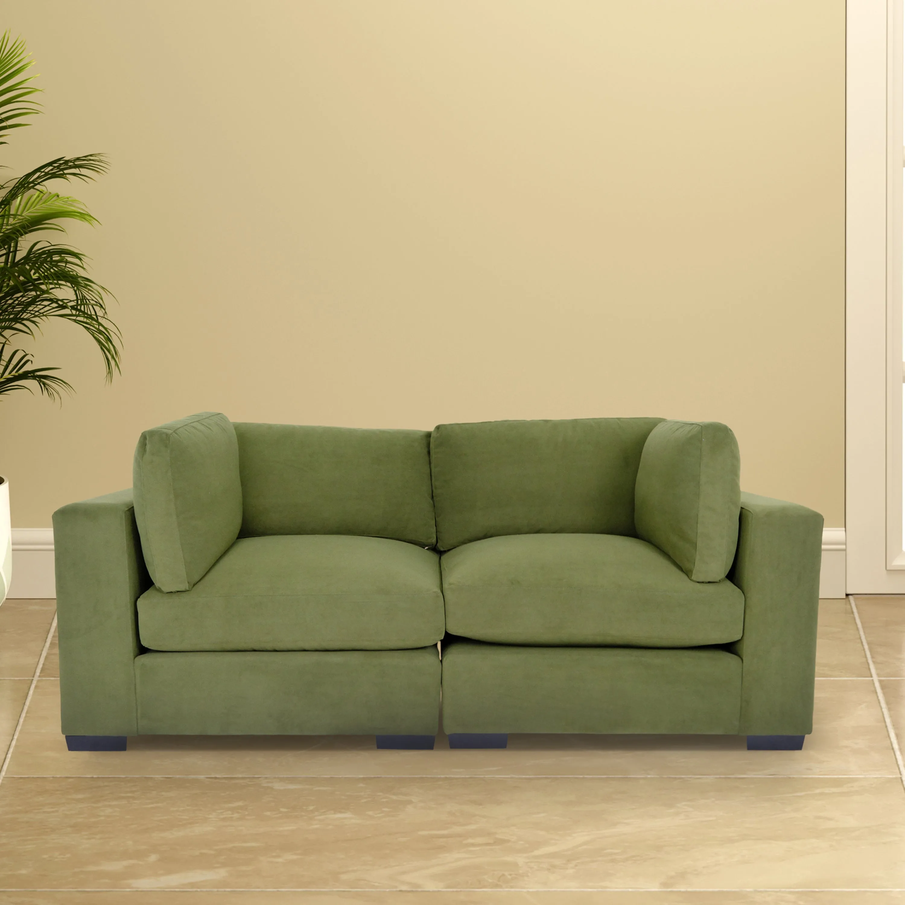 Forest Green Loveseat Sofa