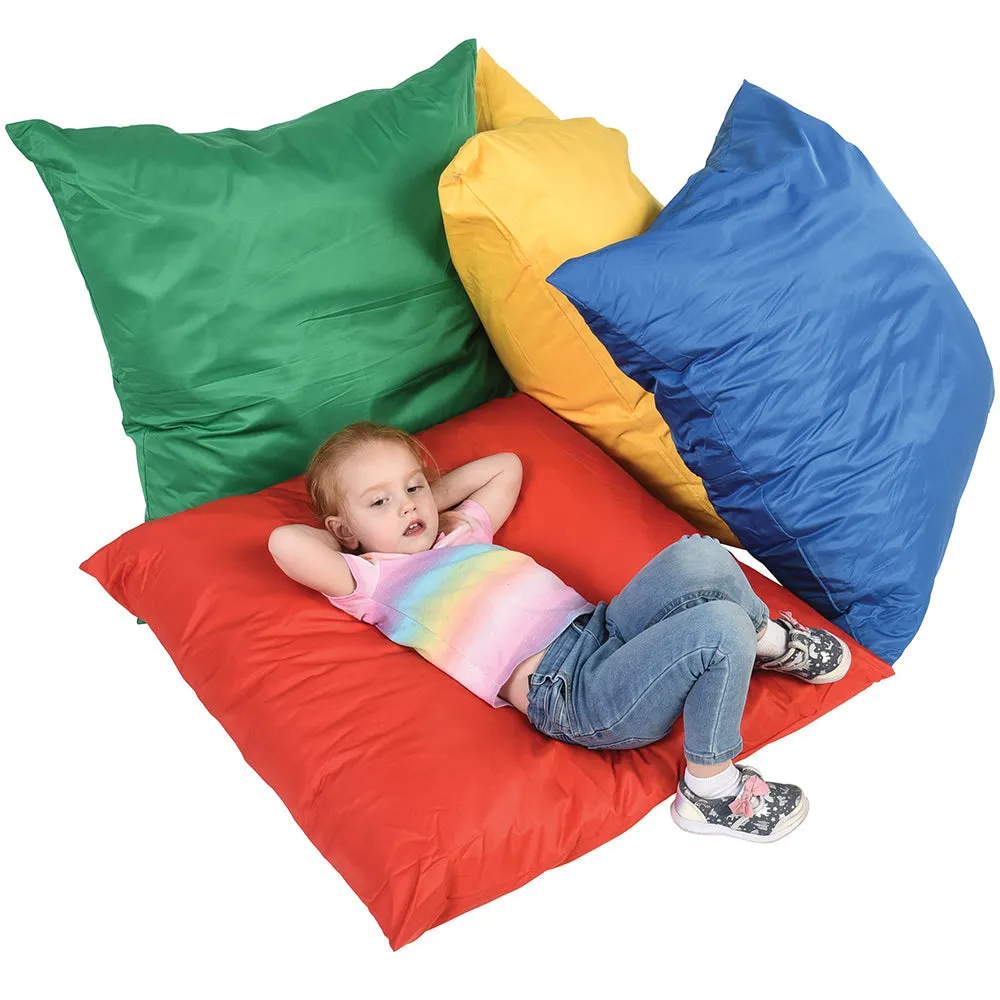 Giant Cuddle-Up Pillows | Set of 4 | Soft, Cozy, and Safe Floor Seating