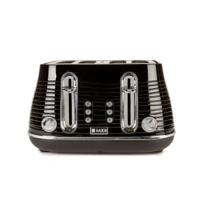 Haden Devon Black 4 Slice Toaster