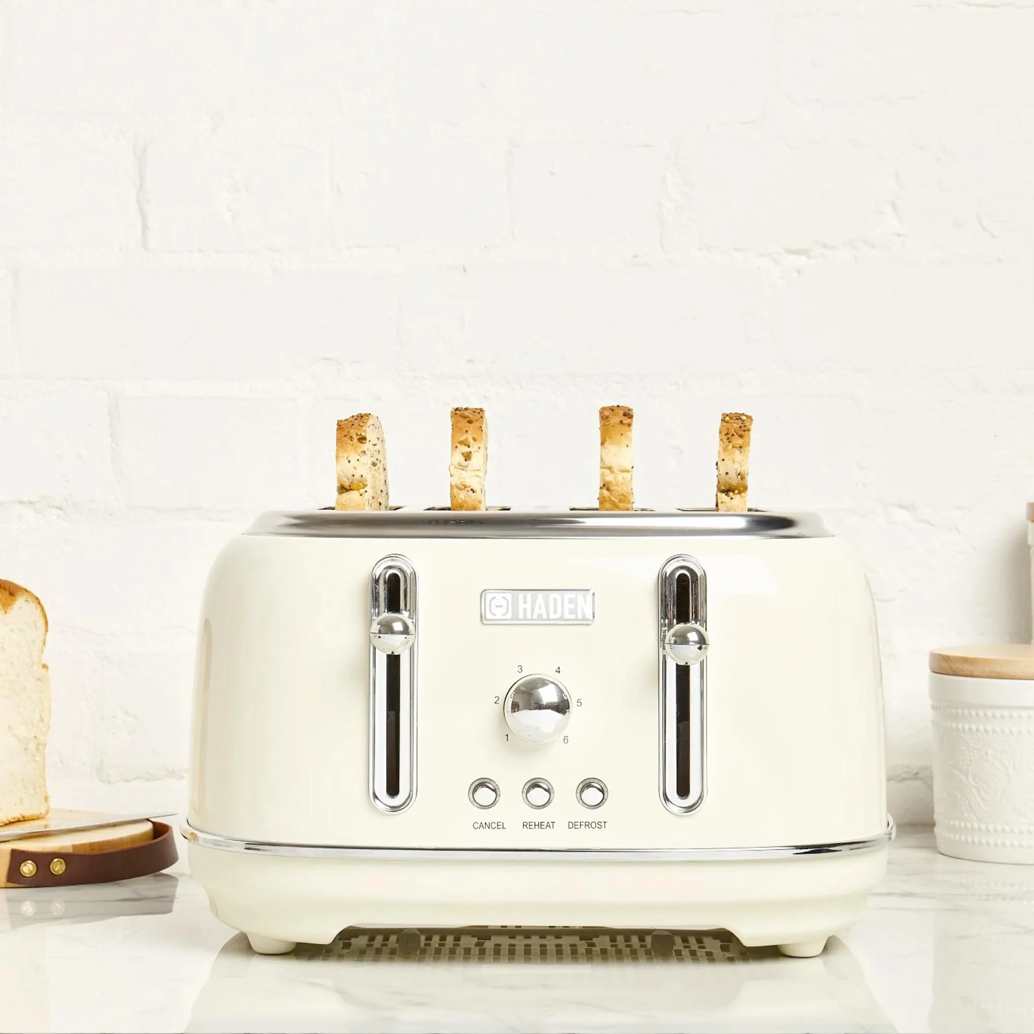 Haden Highclere Cream 4 Slice Toaster