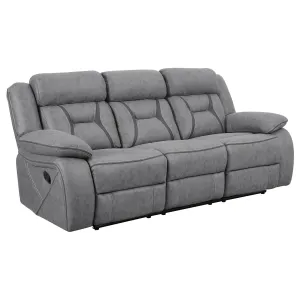 Higgins Pillow Top Arm Upholstered Motion Sofa Grey