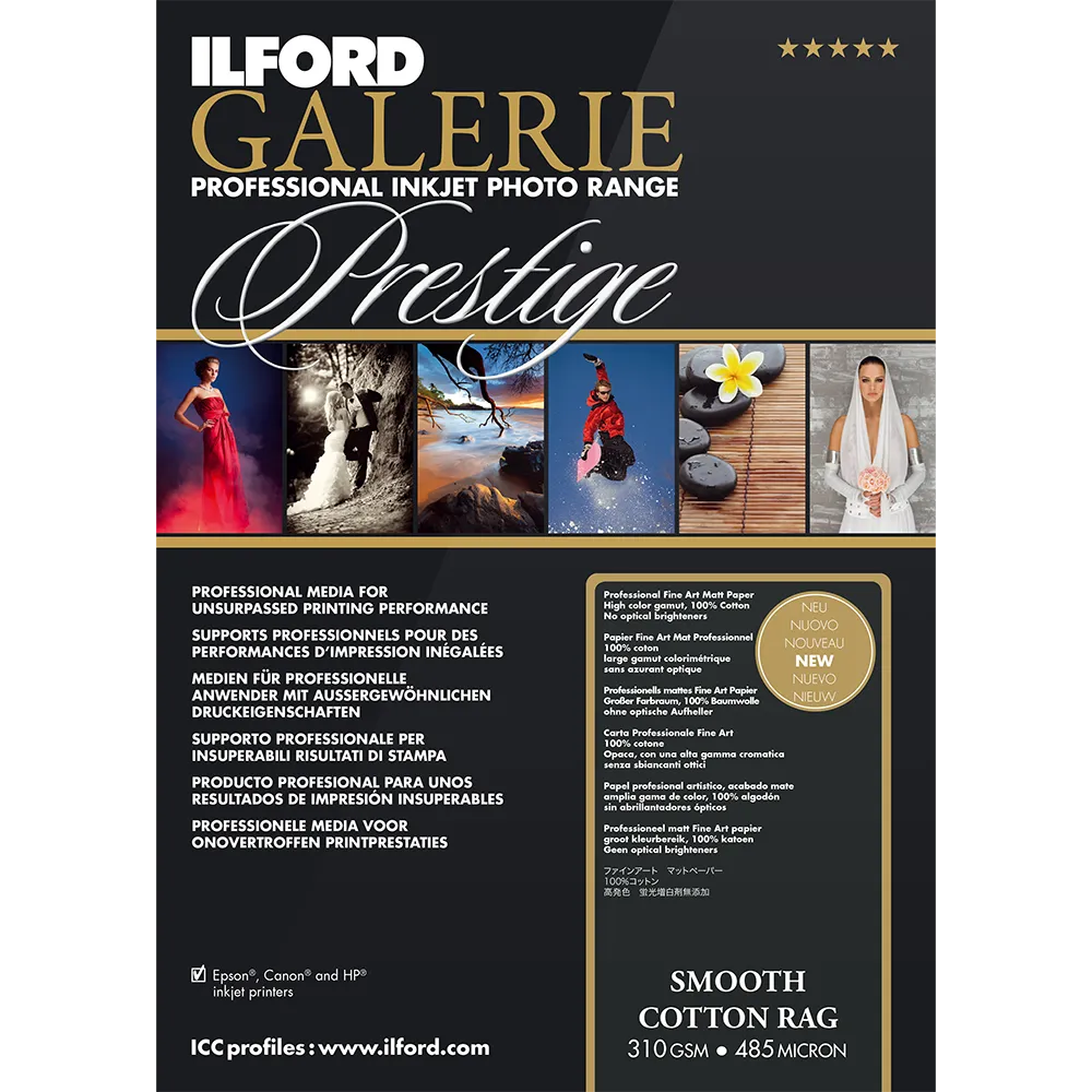 Ilford Galerie - Prestige Smooth Cotton Rag 4x6, 50 sheets