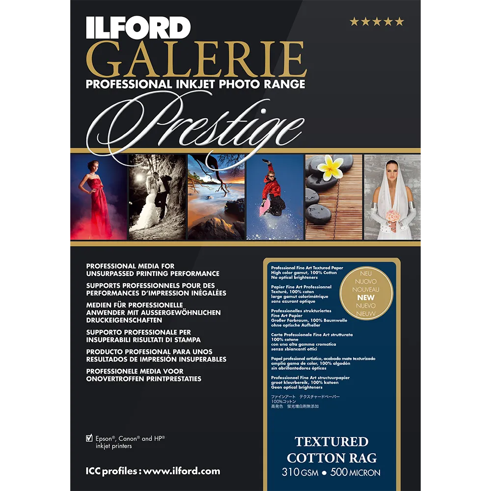 Ilford Galerie - Prestige Textured Cotton Rag 4x6, 50 sheets