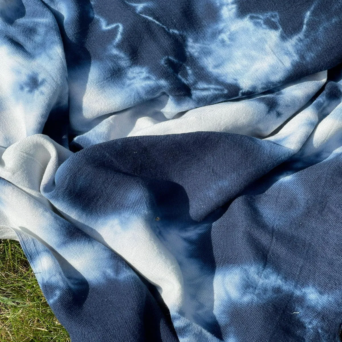 Indigo Tie Dye Pestemal Turkish towel