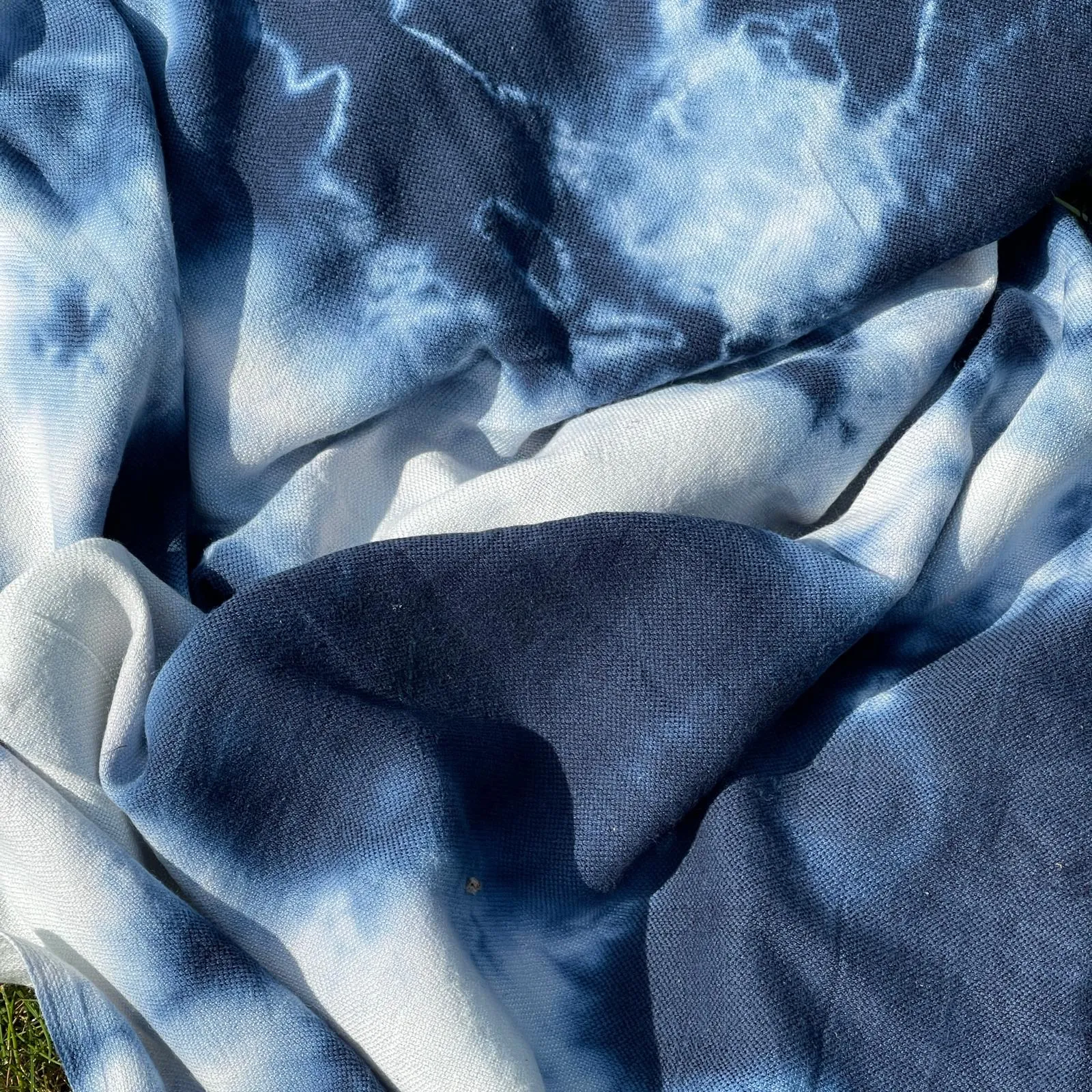 Indigo Tie Dye Pestemal Turkish towel