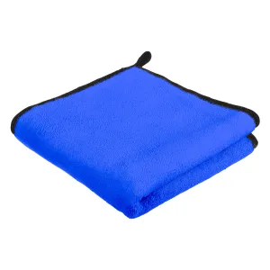 Kuber Industries Cleaning Towel|Microfiber Reusable Cloths|Highly Absorbent Washable Towel for Kitchen with Hanging Loop|Car|Window|40x40 Cm|Blue