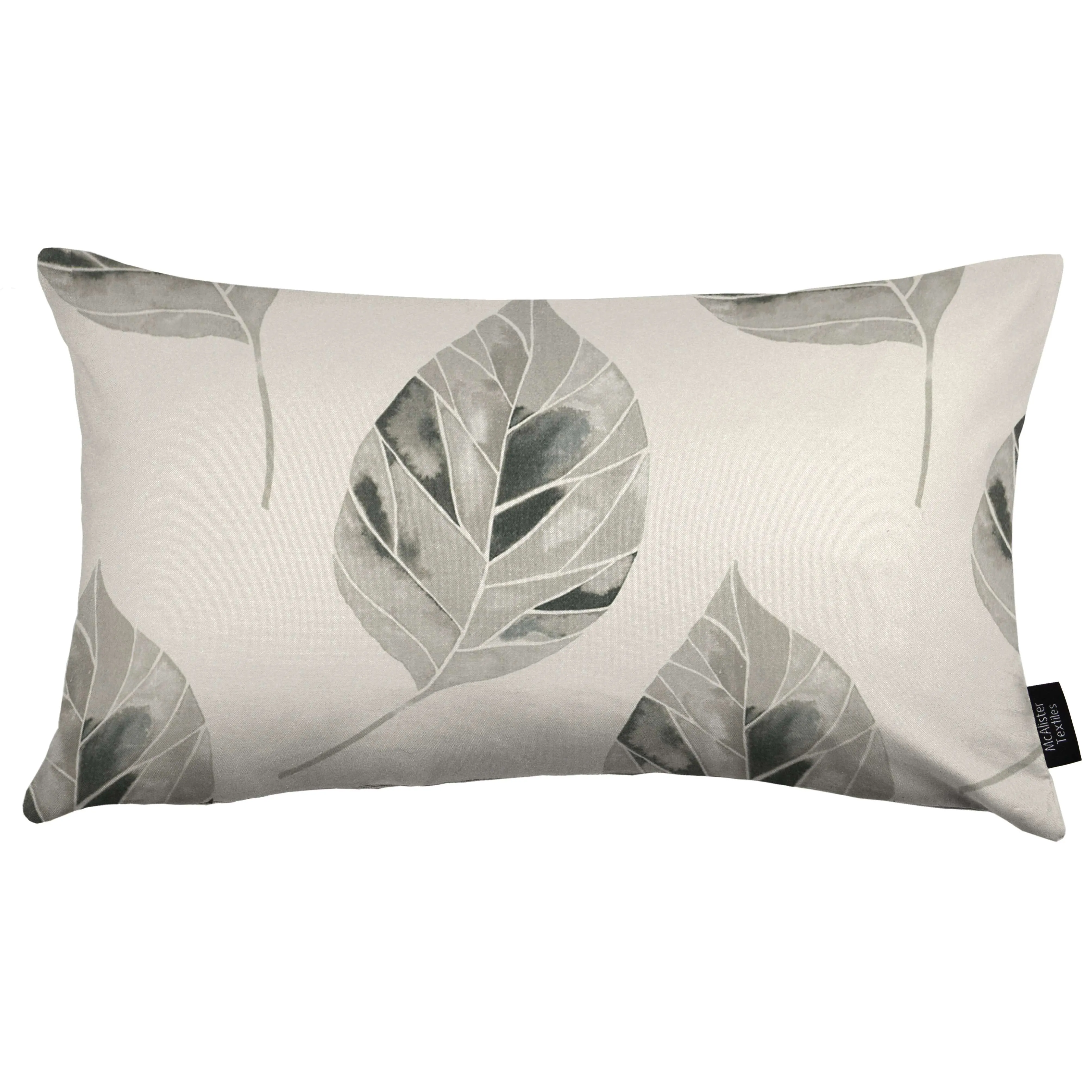 Leaf Soft Grey Floral Cotton Print Pillows