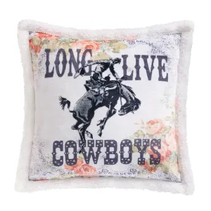 Long Live Cowboys Campfire Sherpa Pillow