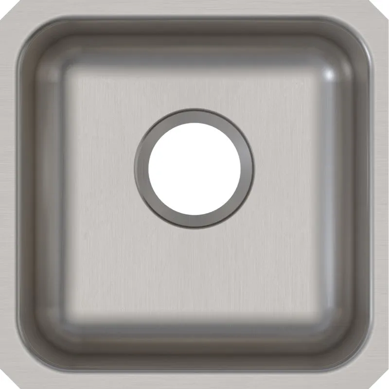 Lustertone Classic 14.5" x 14.5" x 5.38" Stainless Steel Single-Basin Undermount Kitchen Sink