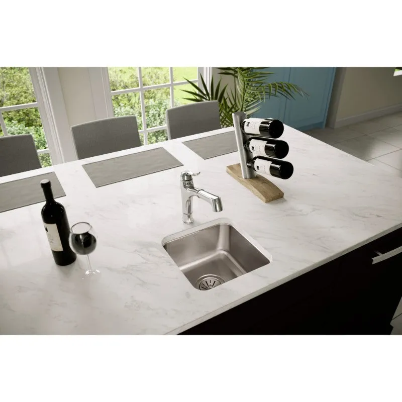 Lustertone Classic 14.5" x 14.5" x 7" Stainless Steel Single-Basin Undermount Kitchen Sink