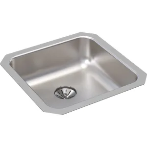 Lustertone Classic 16.5" x 16.5" x 6.88" Stainless Steel Single-Basin Undermount Kitchen Sink