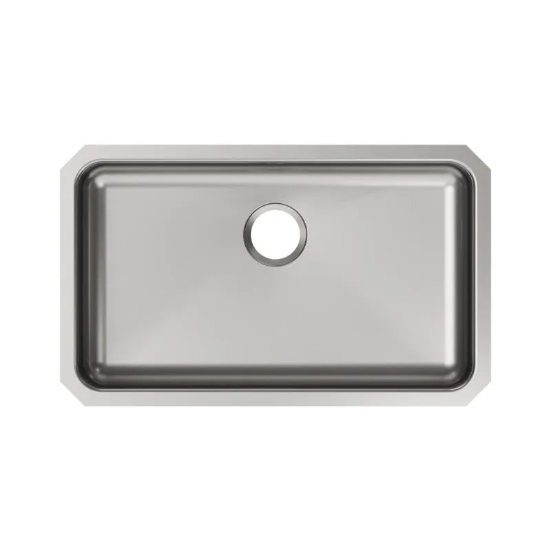 Lustertone Classic 18.25" x 30.5" x 5.38" Stainless Steel Single-Basin Undermount Kitchen Sink