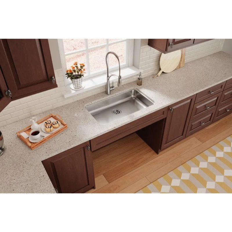 Lustertone Classic 18.25" x 30.5" x 5.38" Stainless Steel Single-Basin Undermount Kitchen Sink