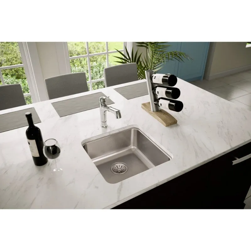 Lustertone Classic 18.5" x 18.5" x 7.88" Stainless Steel Single-Basin Undermount Kitchen Sink