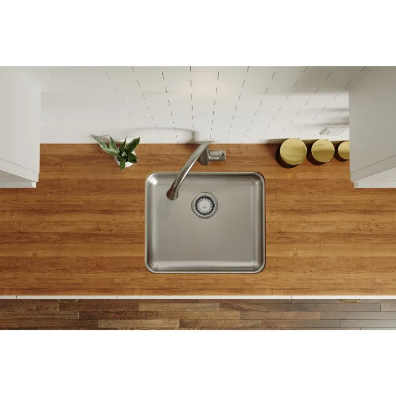 Lustertone Classic 18.5" x 21.5" x 4.38" Stainless Steel Single-Basin Undermount Kitchen Sink