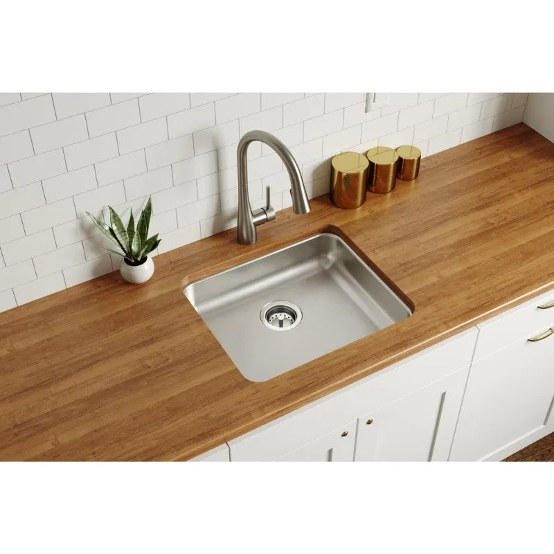 Lustertone Classic 18.5" x 21.5" x 4.38" Stainless Steel Single-Basin Undermount Kitchen Sink