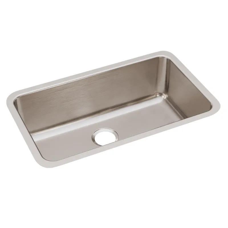 Lustertone Classic 18.5" x 30.5" x 10" Stainless Steel Single-Basin Undermount Kitchen Sink