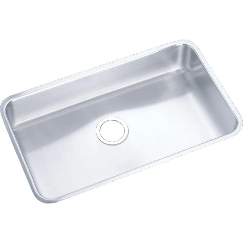 Lustertone Classic 18.5" x 30.5" x 7.5" Stainless Steel Single-Basin Undermount Kitchen Sink