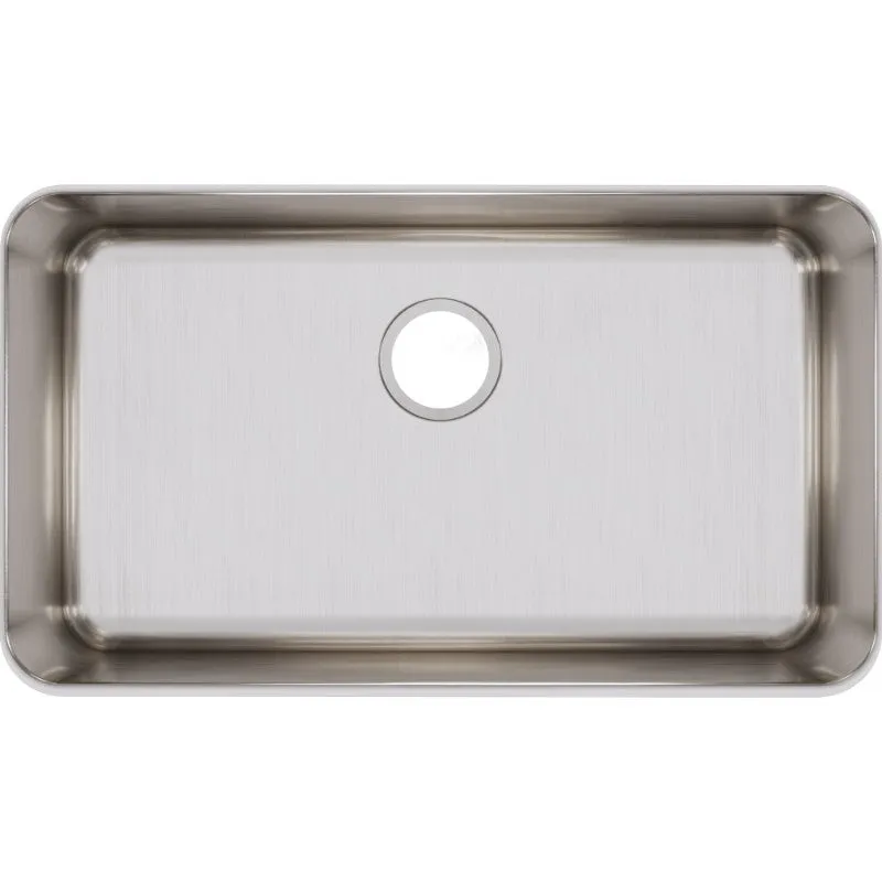 Lustertone Classic 18.5" x 30.5" x 7.5" Stainless Steel Single-Basin Undermount Kitchen Sink