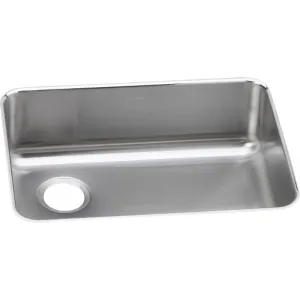 Lustertone Classic 19.25" x 25.5" x 8" Stainless Steel Single-Basin Undermount Kitchen Sink -Left Drain