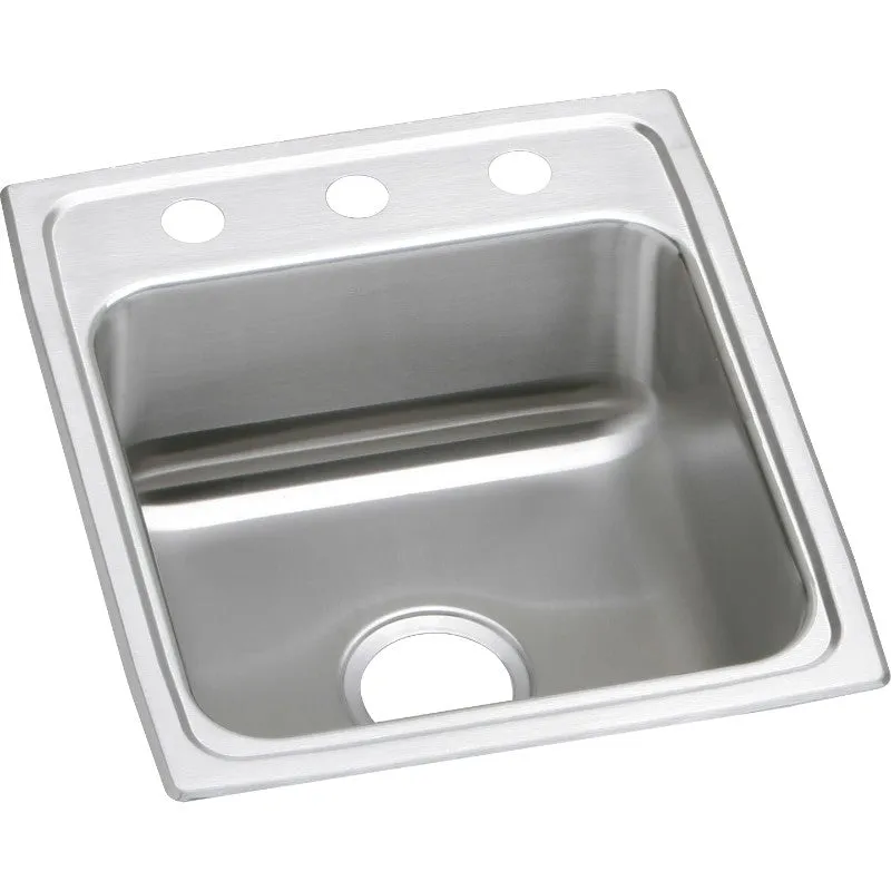 Lustertone Classic 20" x 17" x 6.5" Stainless Steel Single-Basin Drop-In Kitchen Sink