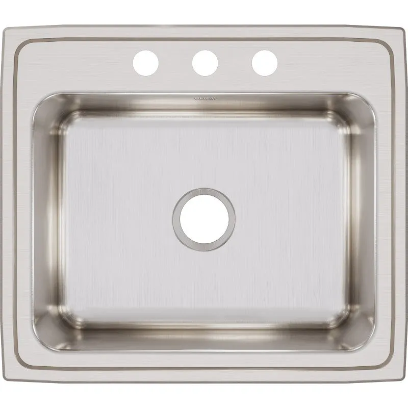 Lustertone Classic 22" x 25" x 10.38" Stainless Steel Single-Basin Drop-In Kitchen Sink