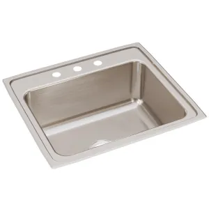 Lustertone Classic 22" x 25" x 10.38" Stainless Steel Single-Basin Drop-In Kitchen Sink