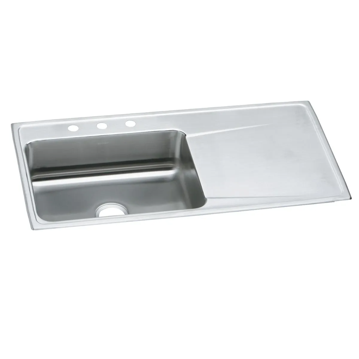 Lustertone Classic 43" x 22" x 7.63" Single-Basin Drop-In Kitchen Sink in Lustrous Satin