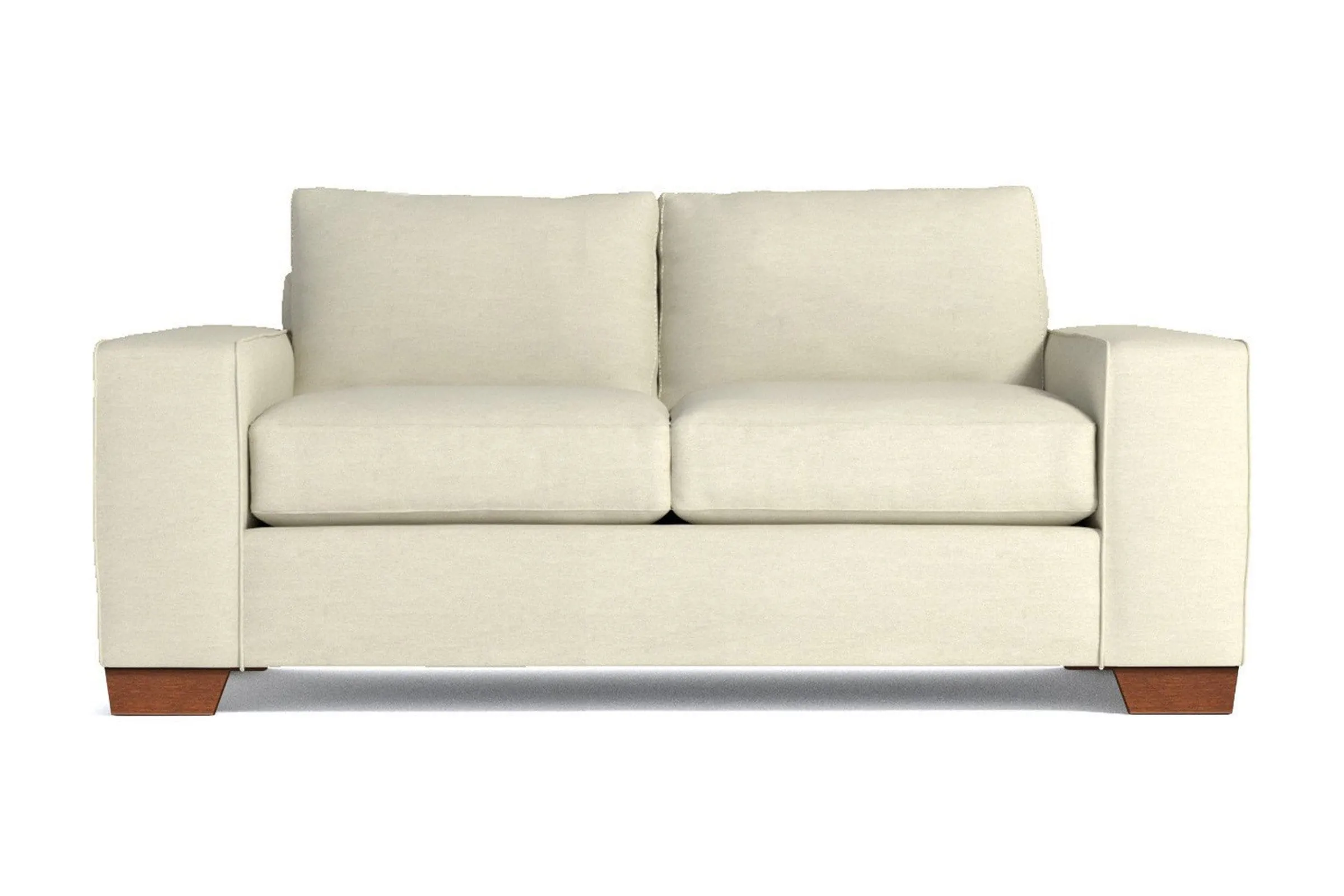 Melrose Apartment Size Sleeper Sofa Bed :: Leg Finish: Pecan / Sleeper Option: Deluxe Innerspring Mattress