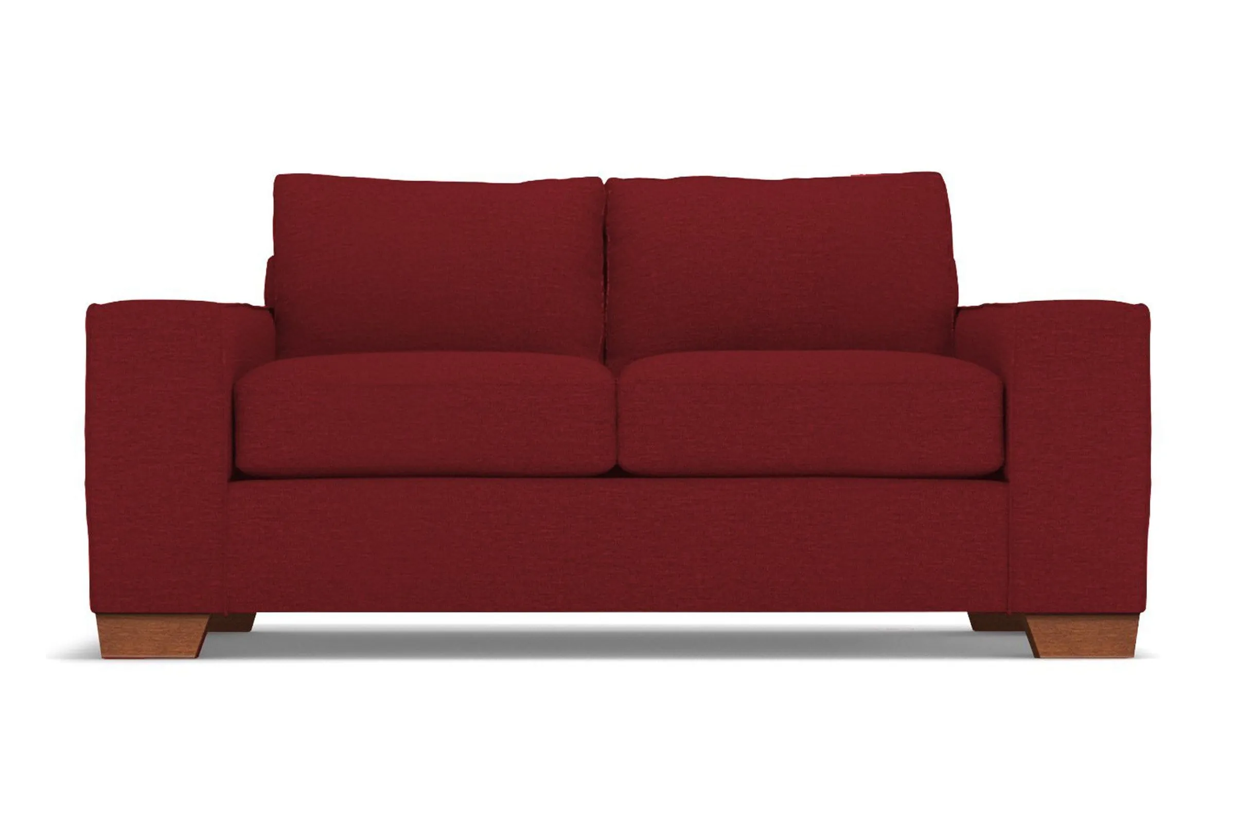 Melrose Apartment Size Sleeper Sofa Bed :: Leg Finish: Pecan / Sleeper Option: Deluxe Innerspring Mattress