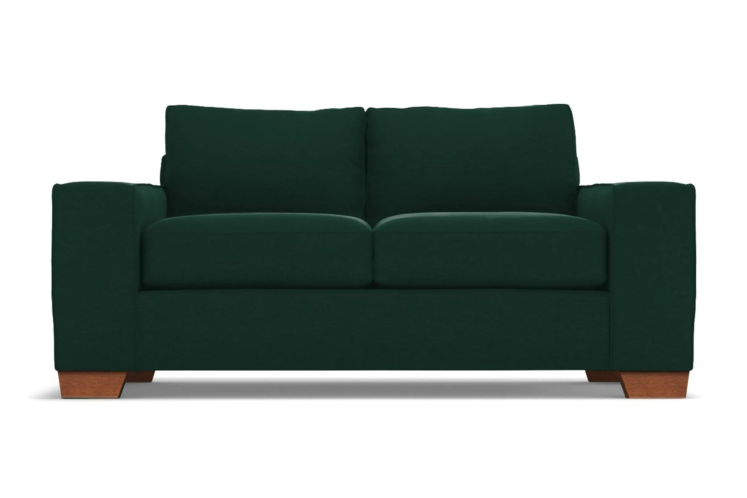 Melrose Apartment Size Sleeper Sofa Bed :: Leg Finish: Pecan / Sleeper Option: Deluxe Innerspring Mattress