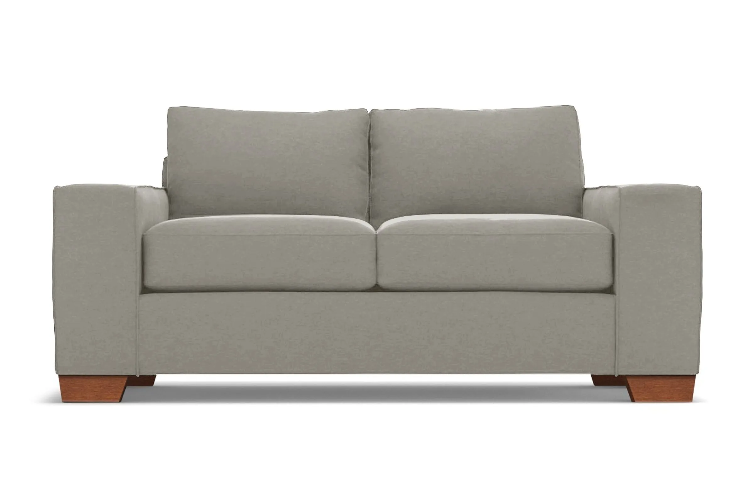 Melrose Apartment Size Sleeper Sofa Bed :: Leg Finish: Pecan / Sleeper Option: Deluxe Innerspring Mattress