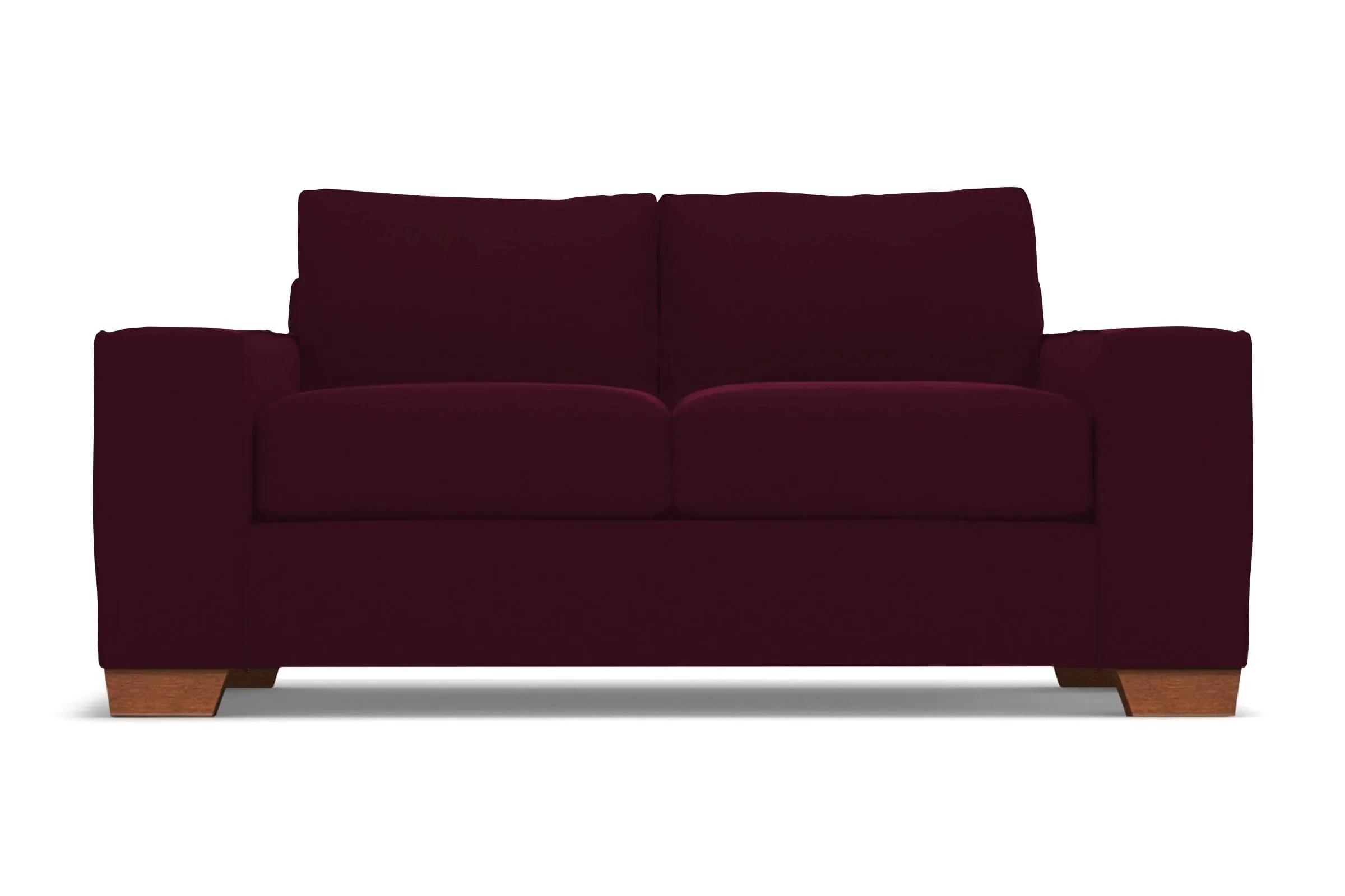 Melrose Apartment Size Sleeper Sofa Bed :: Leg Finish: Pecan / Sleeper Option: Deluxe Innerspring Mattress