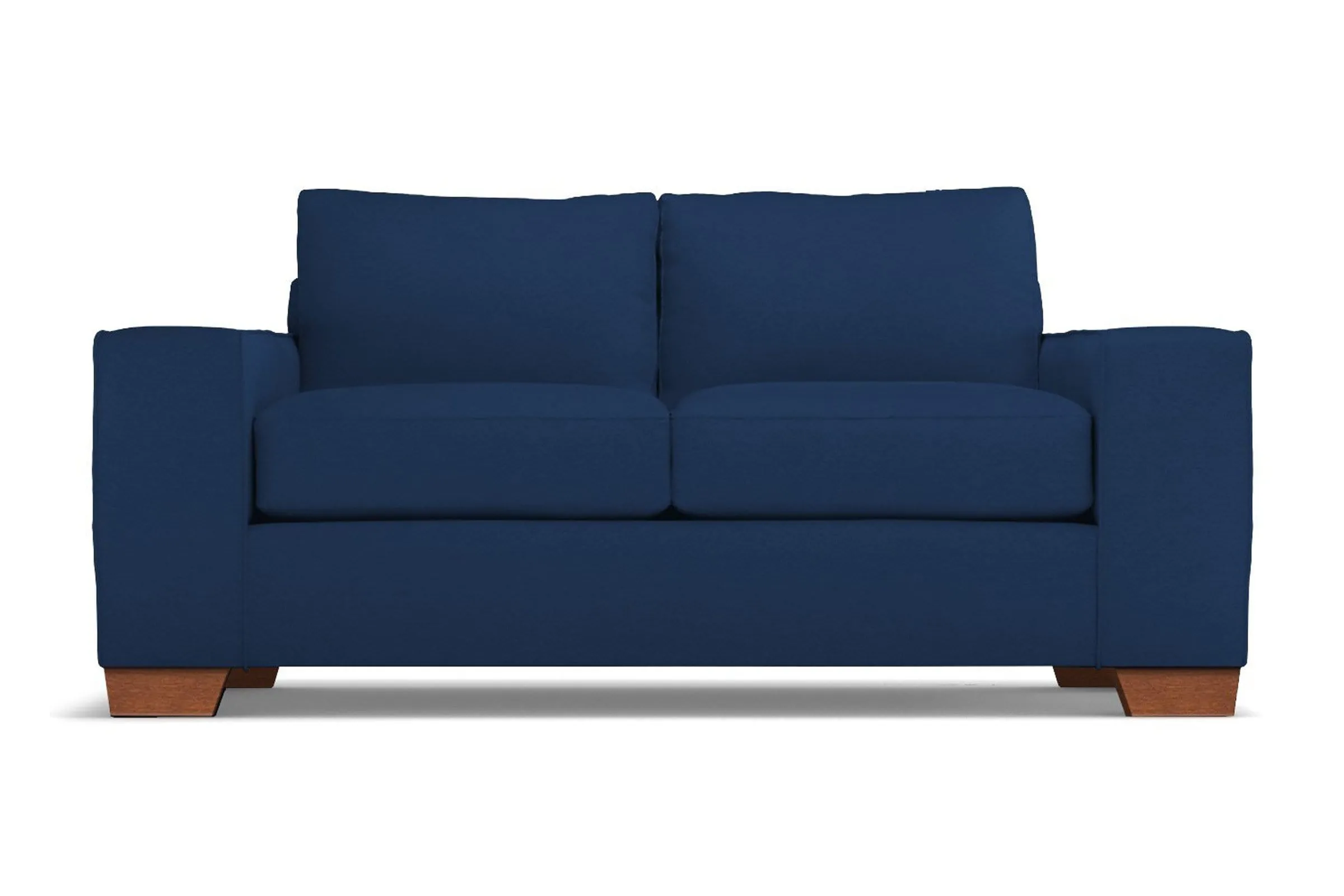 Melrose Apartment Size Sleeper Sofa Bed :: Leg Finish: Pecan / Sleeper Option: Deluxe Innerspring Mattress