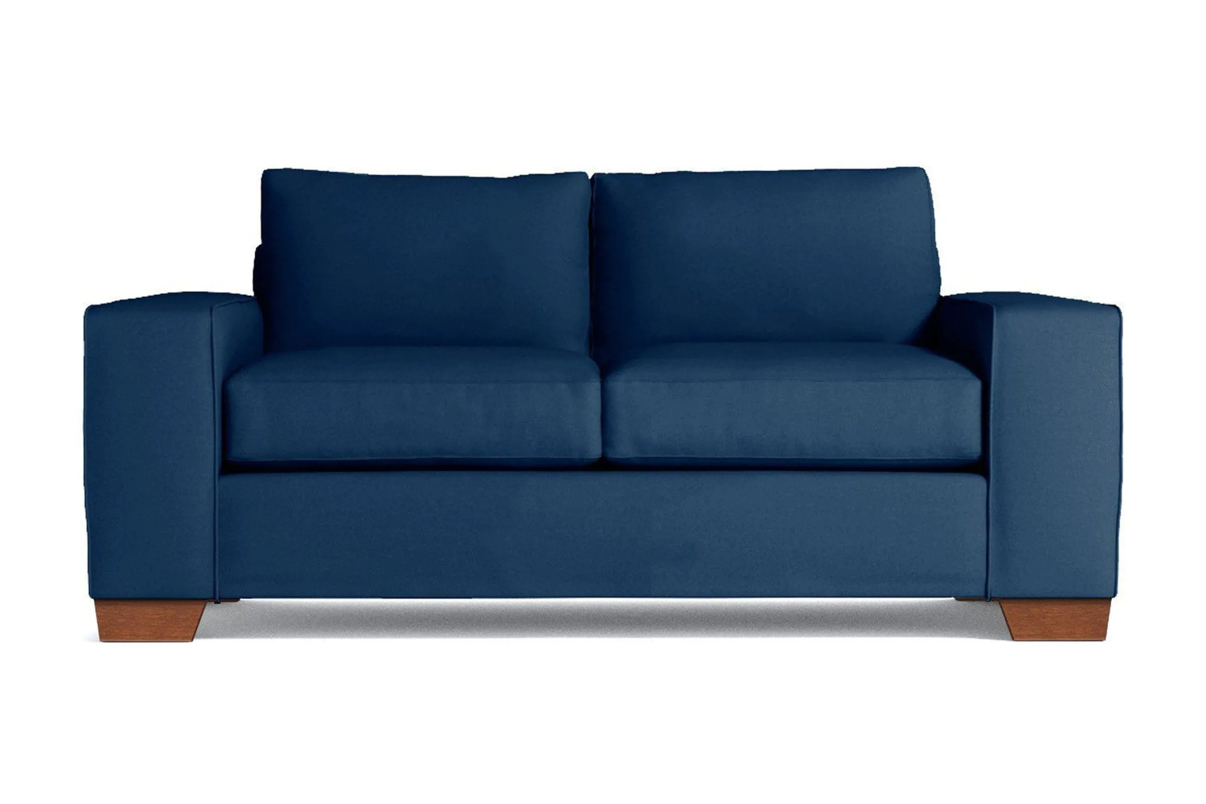 Melrose Apartment Size Sleeper Sofa Bed :: Leg Finish: Pecan / Sleeper Option: Deluxe Innerspring Mattress