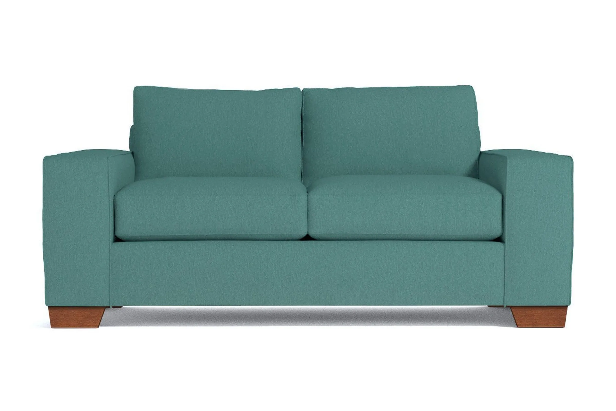 Melrose Apartment Size Sleeper Sofa Bed :: Leg Finish: Pecan / Sleeper Option: Deluxe Innerspring Mattress