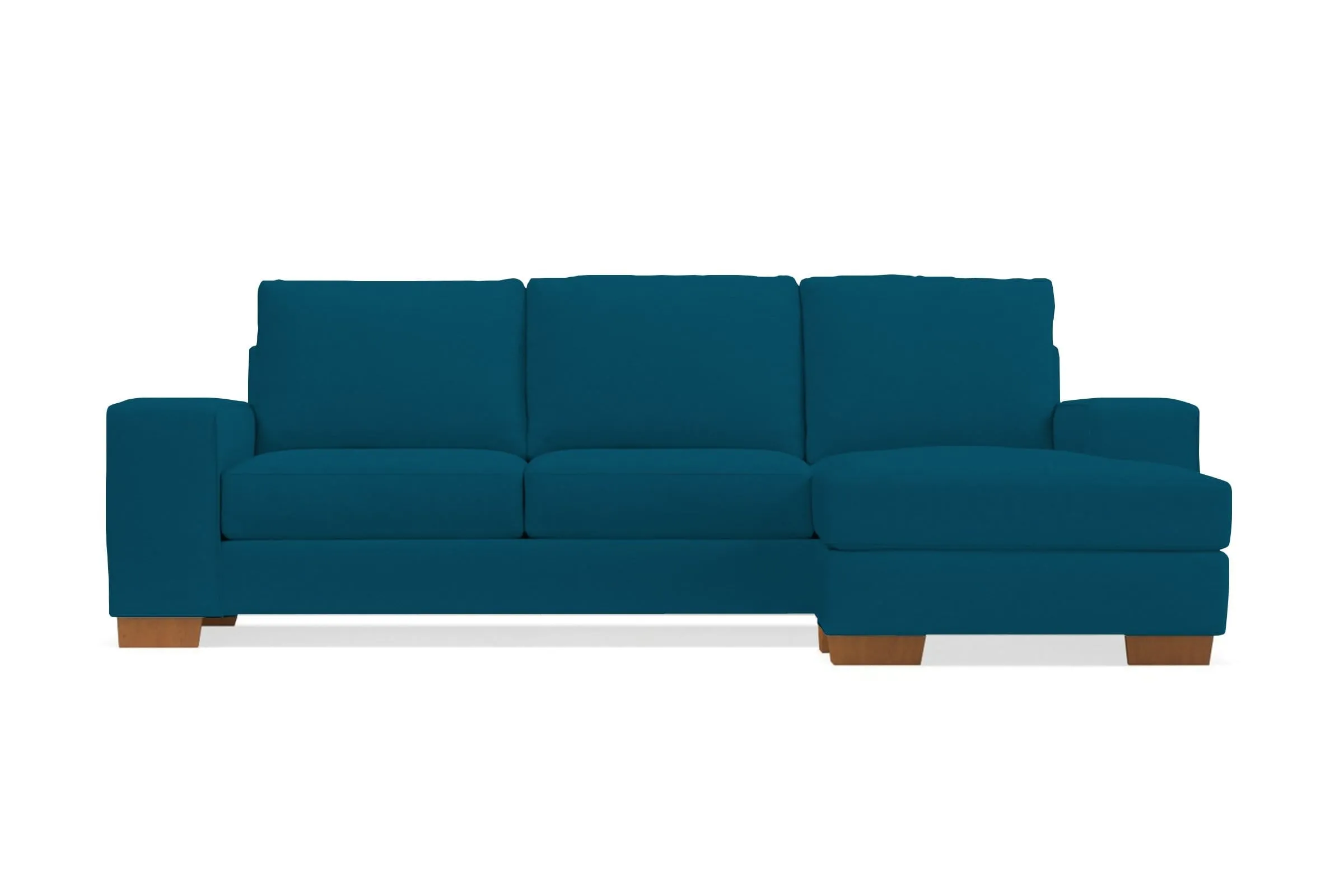 Melrose Reversible Chaise Sleeper Sofa Bed :: Leg Finish: Pecan / Sleeper Option: Memory Foam Mattress