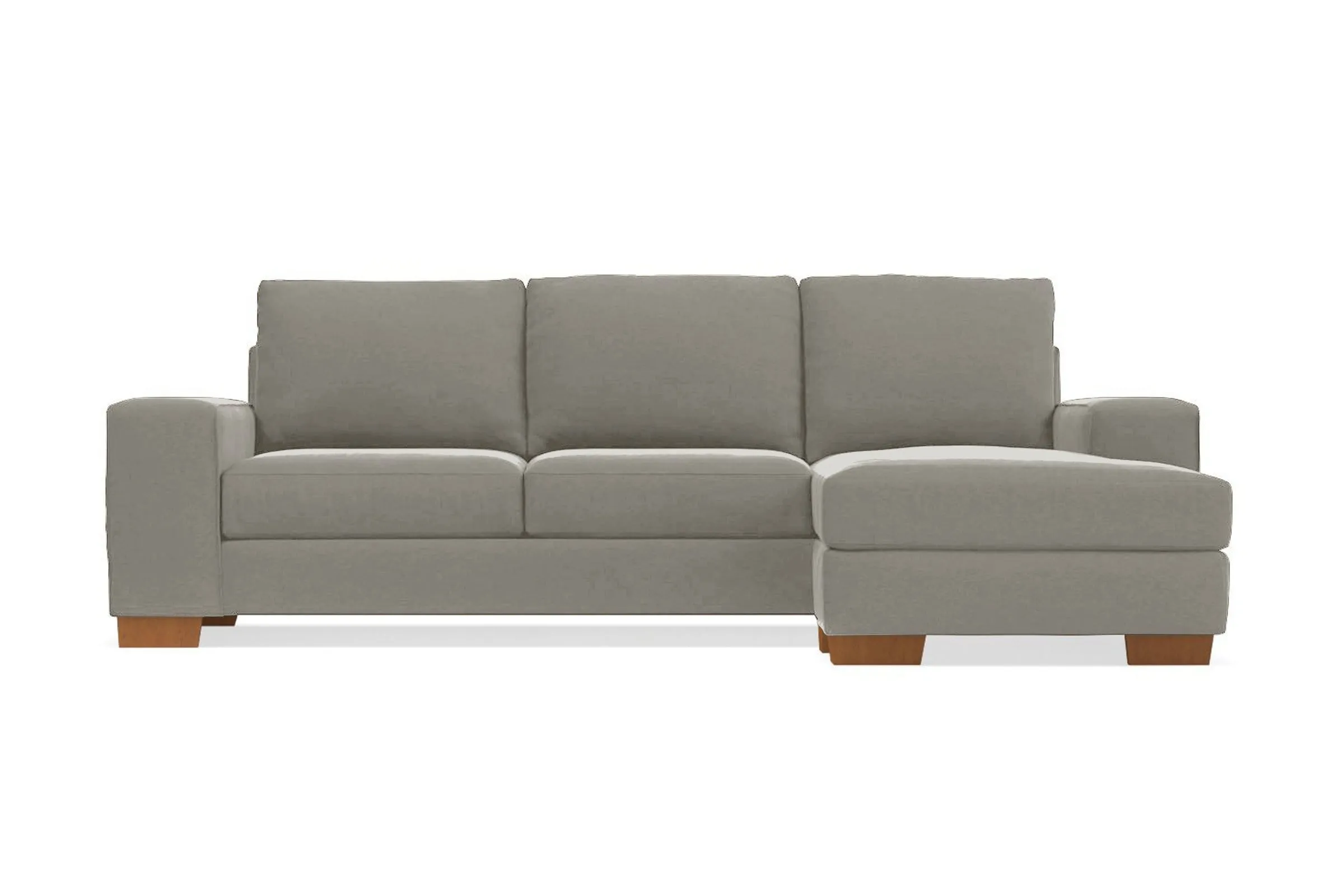 Melrose Reversible Chaise Sleeper Sofa Bed :: Leg Finish: Pecan / Sleeper Option: Memory Foam Mattress