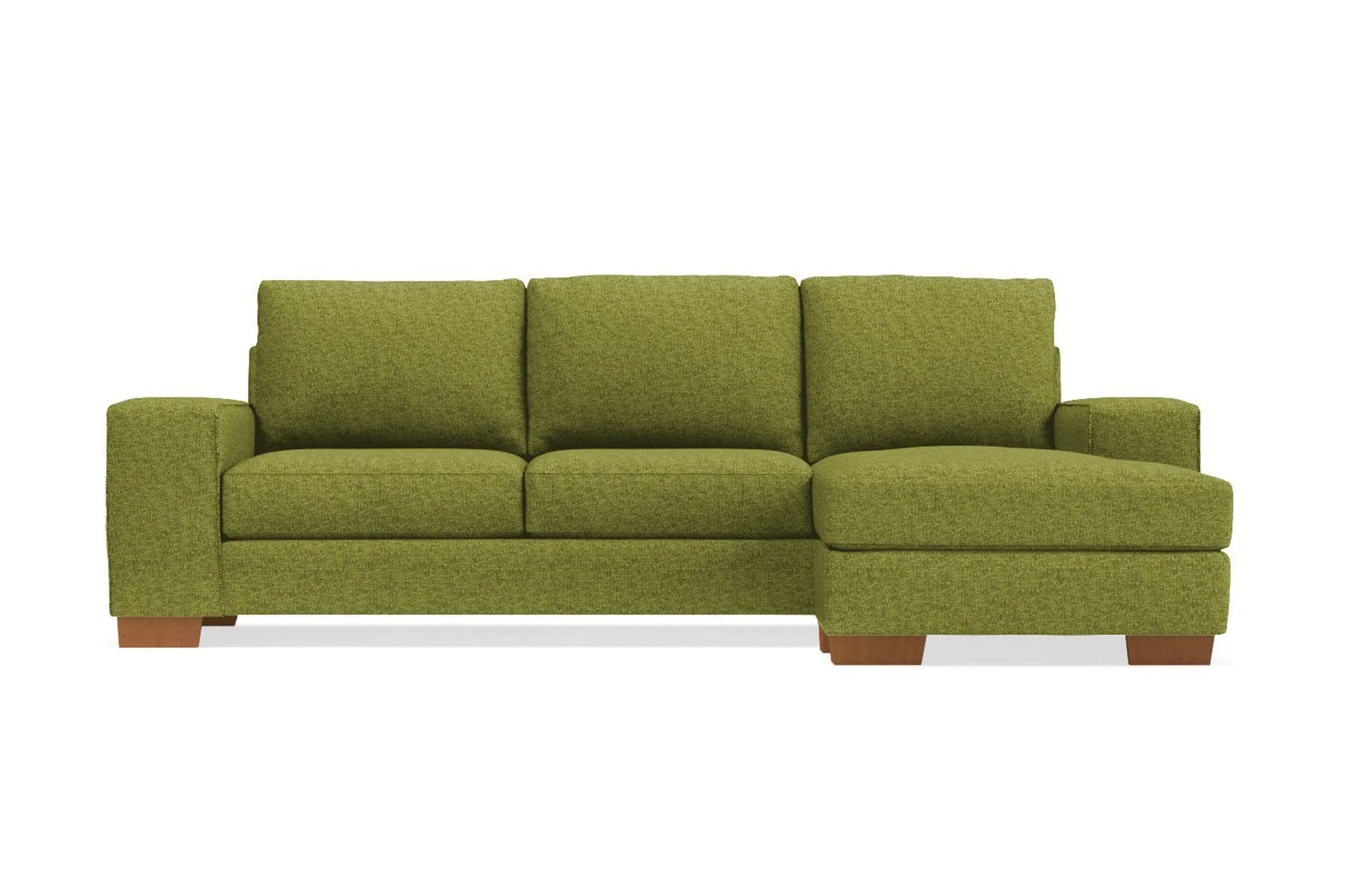 Melrose Reversible Chaise Sleeper Sofa Bed :: Leg Finish: Pecan / Sleeper Option: Memory Foam Mattress