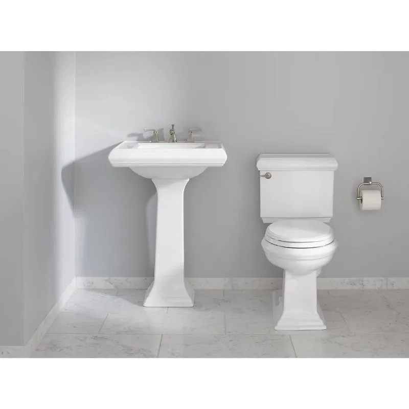 Memoirs Classic 19.88" x 24.19" x 34.38" Fireclay Pedestal Bathroom Sink in White