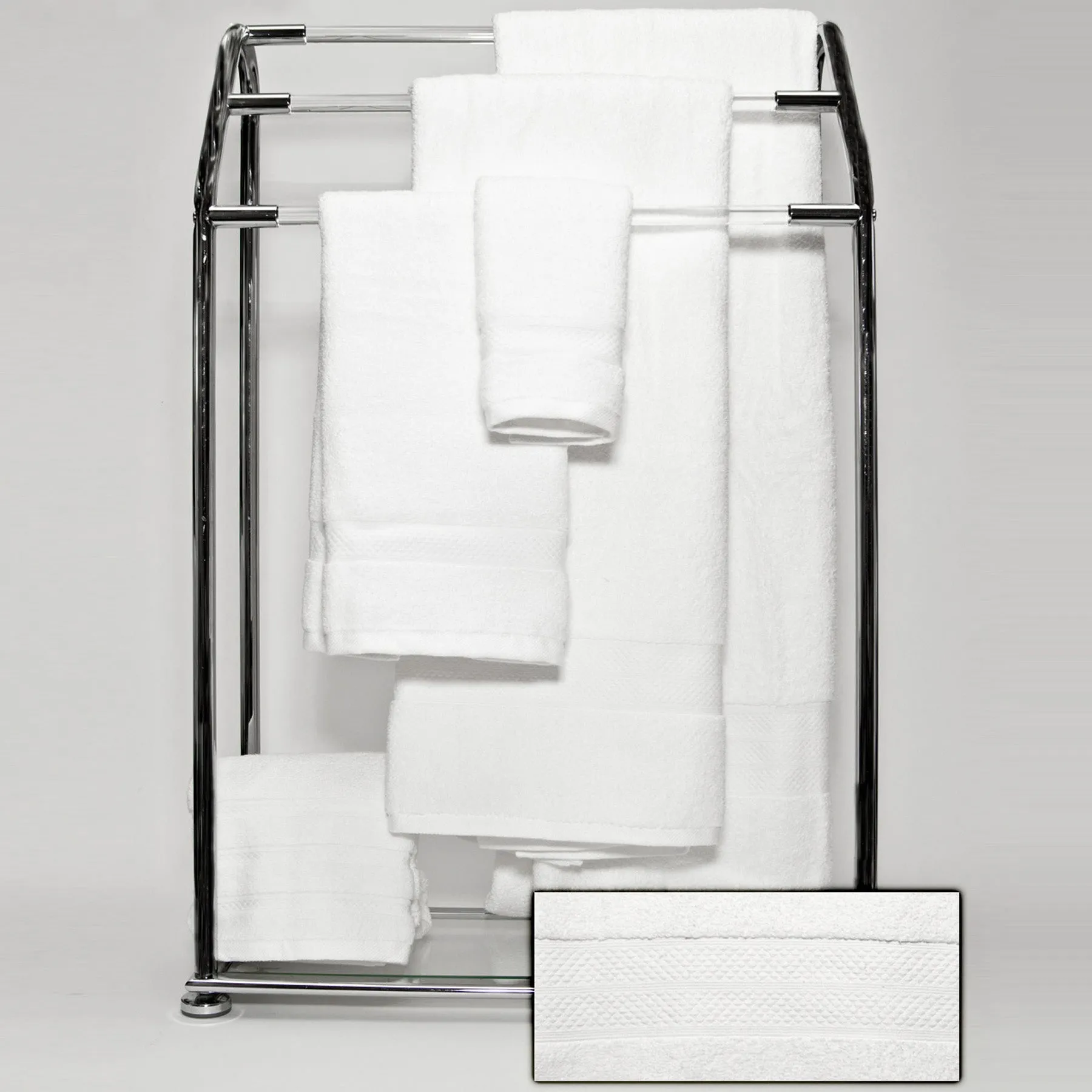 mojave diamond border bath towels