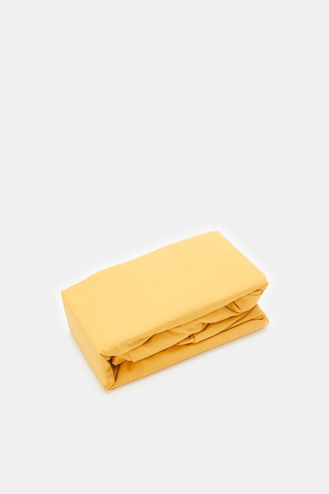 Mustard Solid Fitted Sheet (Super King Size)