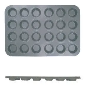 Non Stick Bake Steel Metal Baking Baker Pan Muffin Cupcake 24 Pan Cup Cake Mold