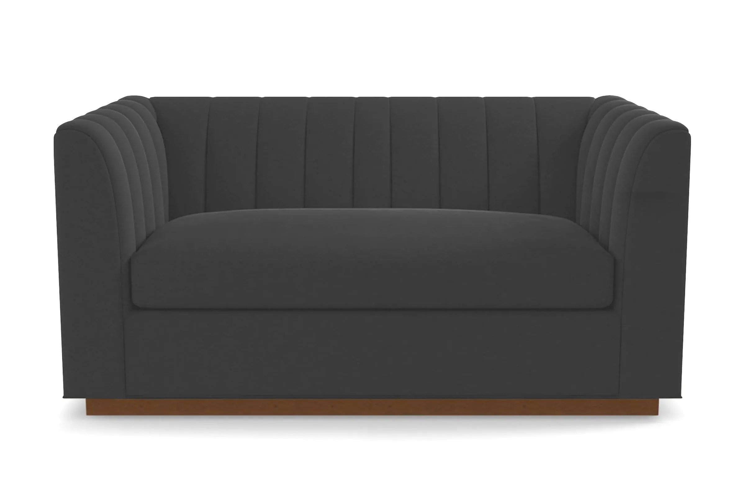 Nora Apartment Size Sleeper Sofa Bed :: Leg Finish: Pecan / Sleeper Option: Memory Foam Mattress