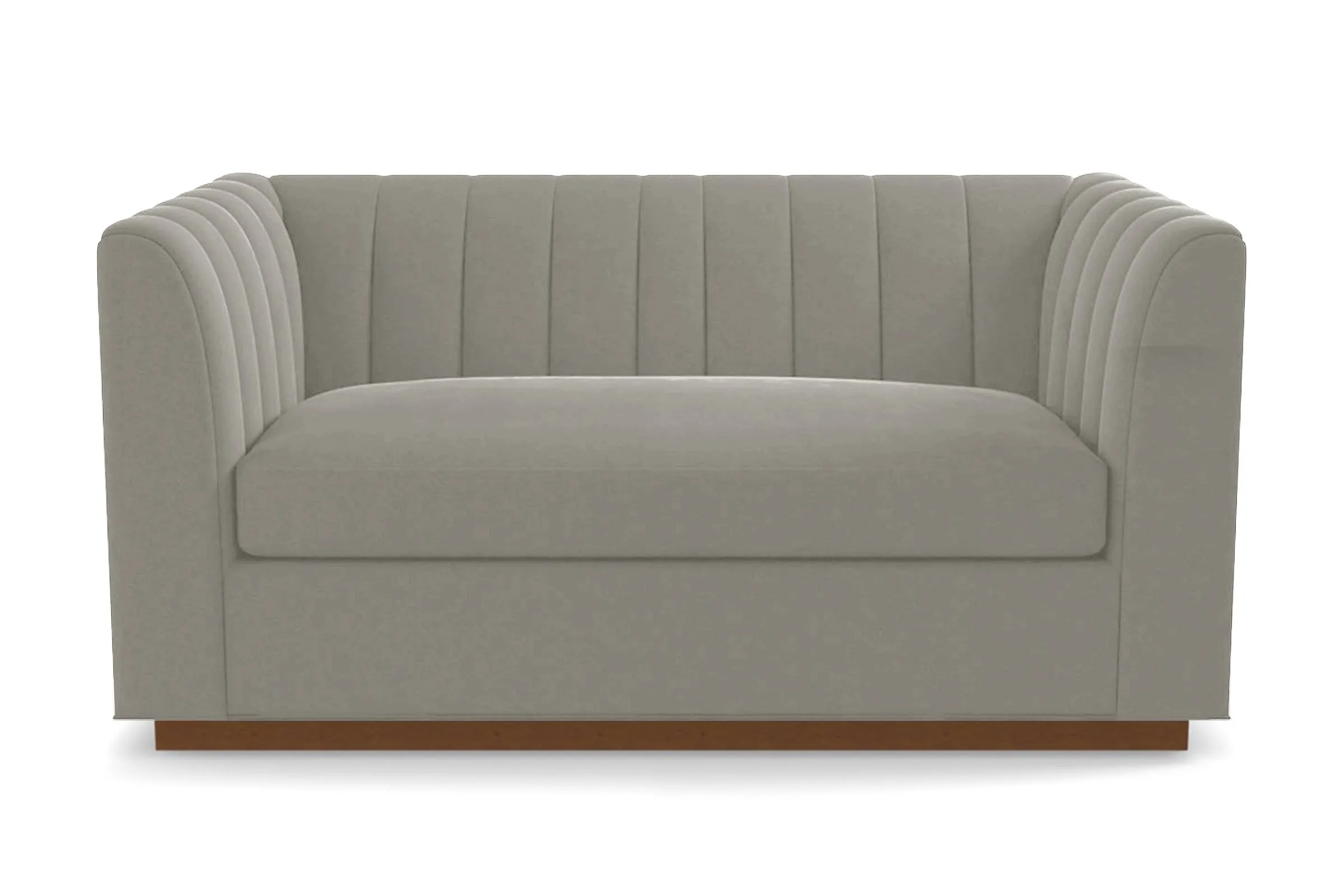 Nora Apartment Size Sleeper Sofa Bed :: Leg Finish: Pecan / Sleeper Option: Memory Foam Mattress