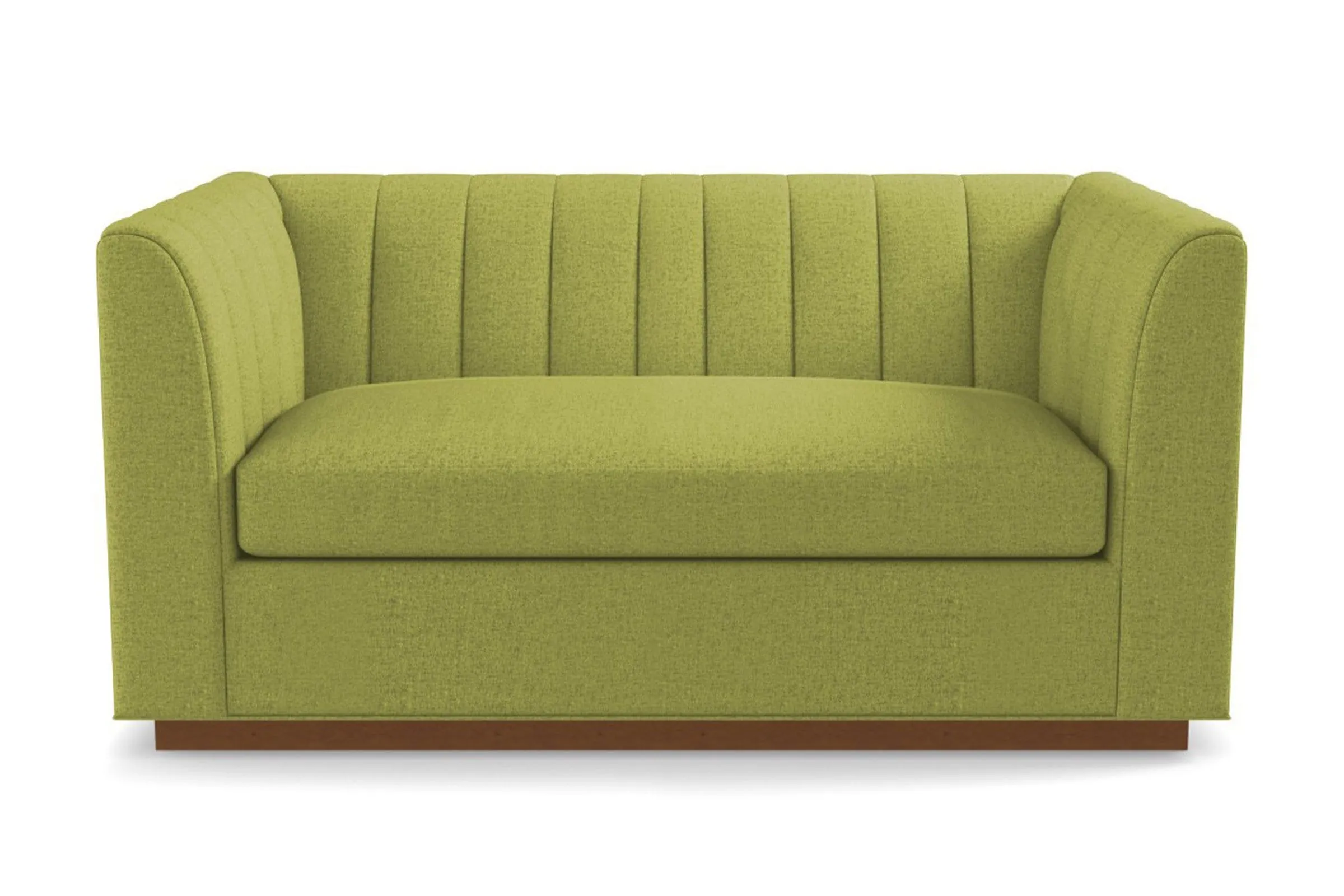 Nora Apartment Size Sleeper Sofa Bed :: Leg Finish: Pecan / Sleeper Option: Memory Foam Mattress